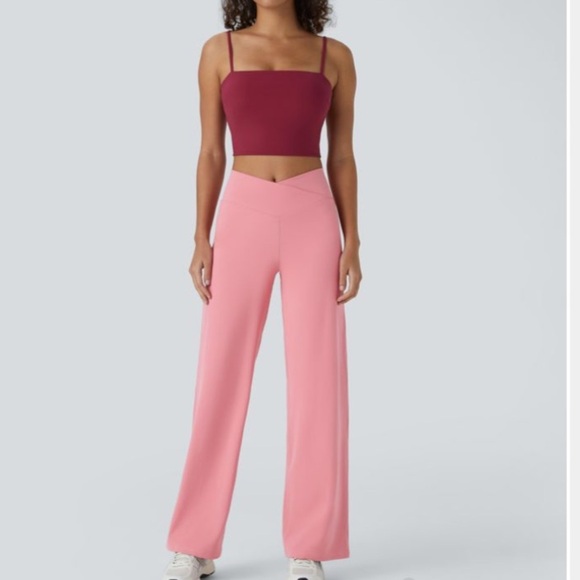HALARA Pants - Halara Crossover High Waisted Back Pocket Wide Leg Yoga pants leggings